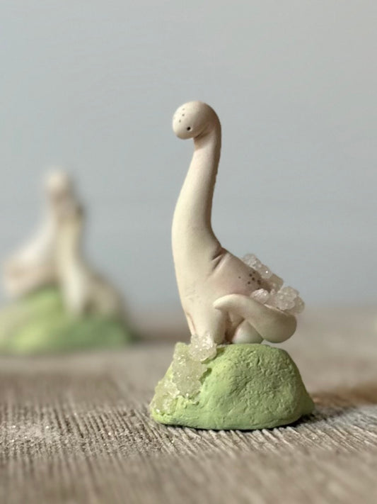 Crytal Keeper Dinos 2.5 inch figure in Glass Cloche