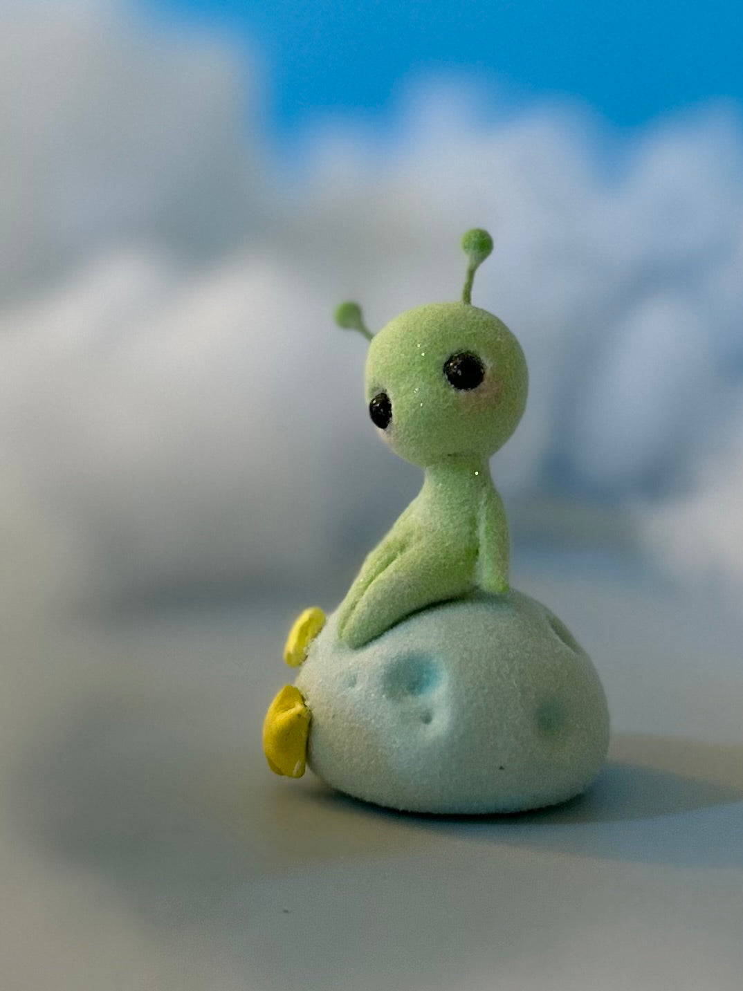 Preorder Little Green Alien 2.75 inch Flocked Figurine