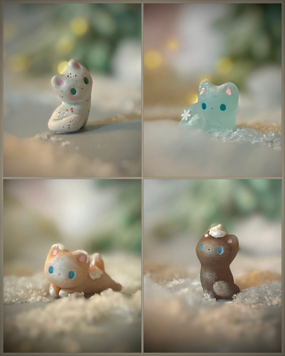 Preorder Christmas Kitty Blind Box  1 inch figurine, art toy