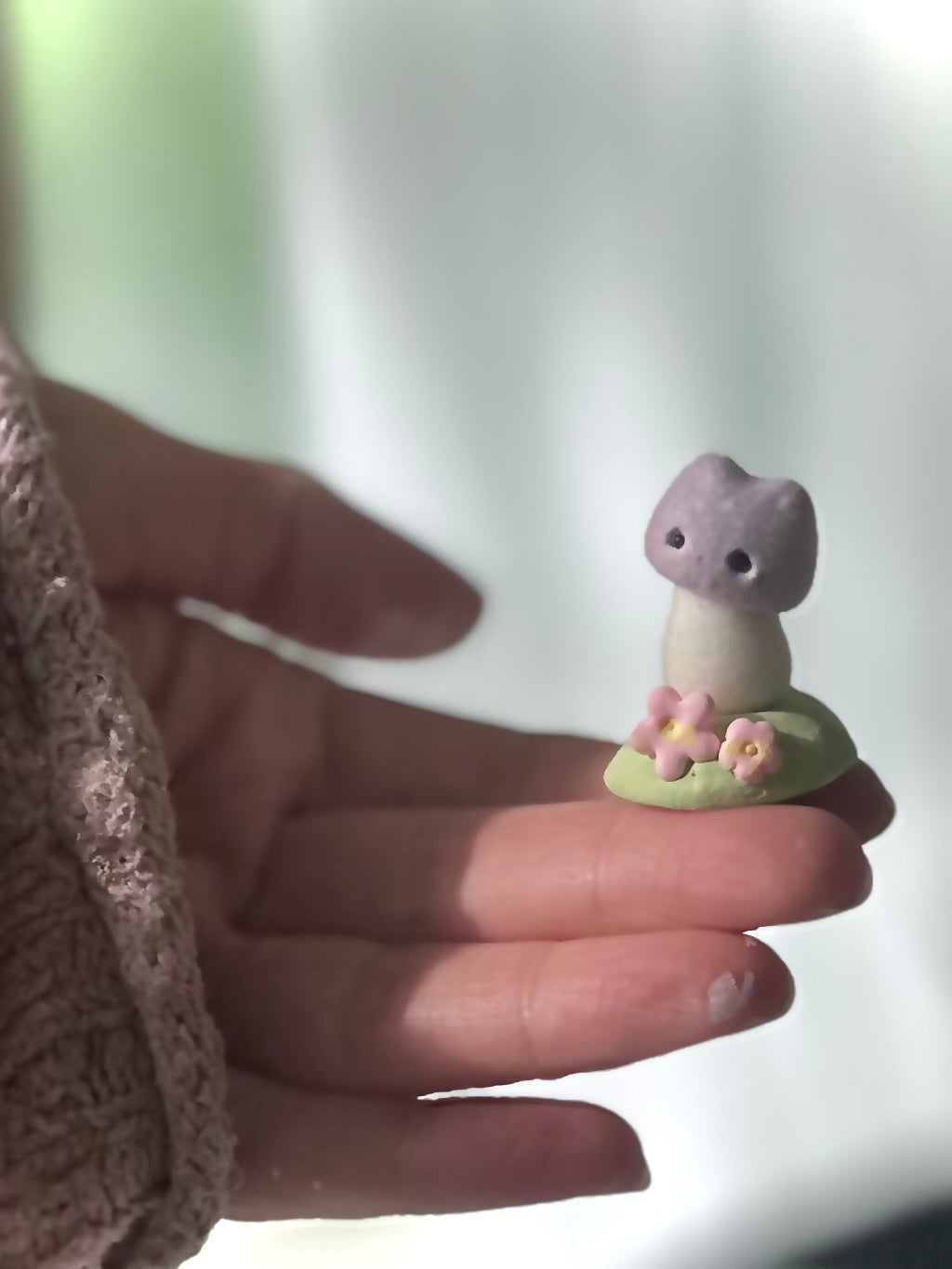 Preorder Itty Bitty Kitty Shroom 1 inch Flocked Figurine