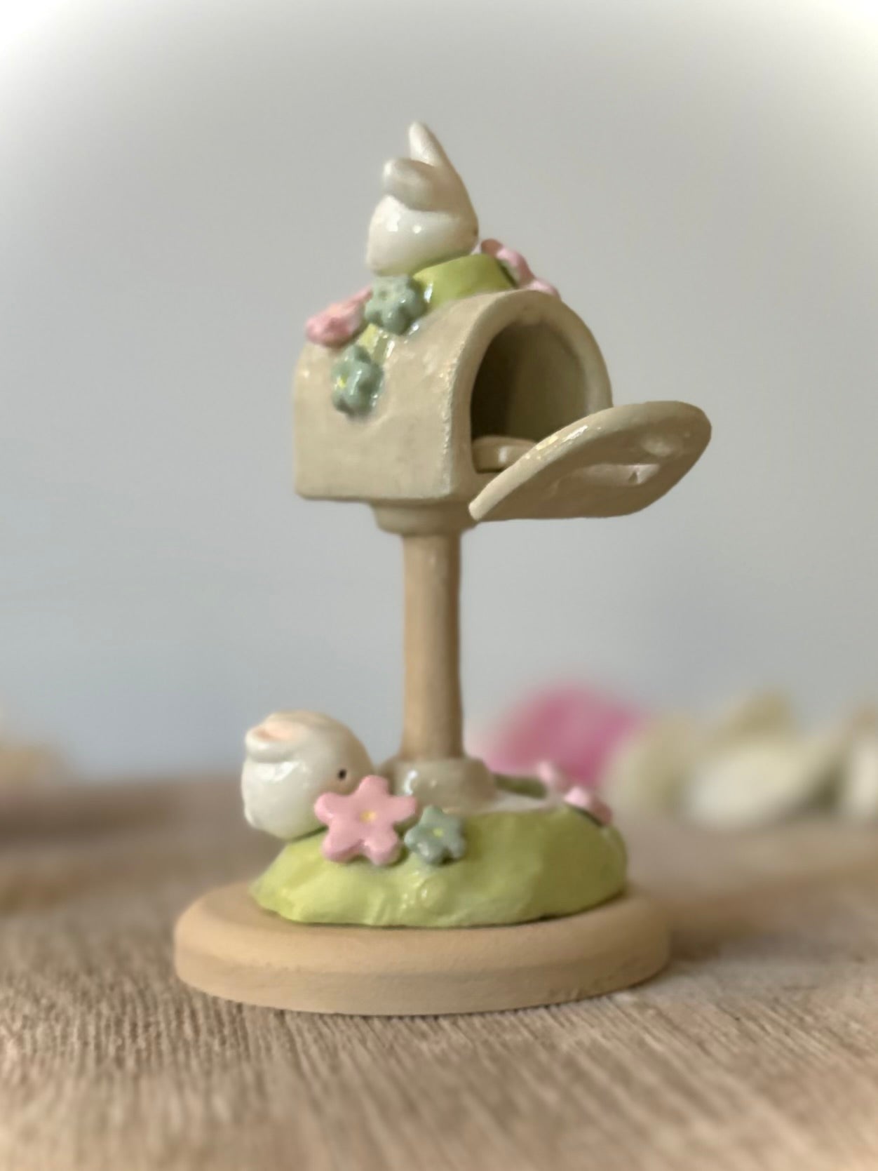 Spring Messaged Mail Box  Original Clay figurine