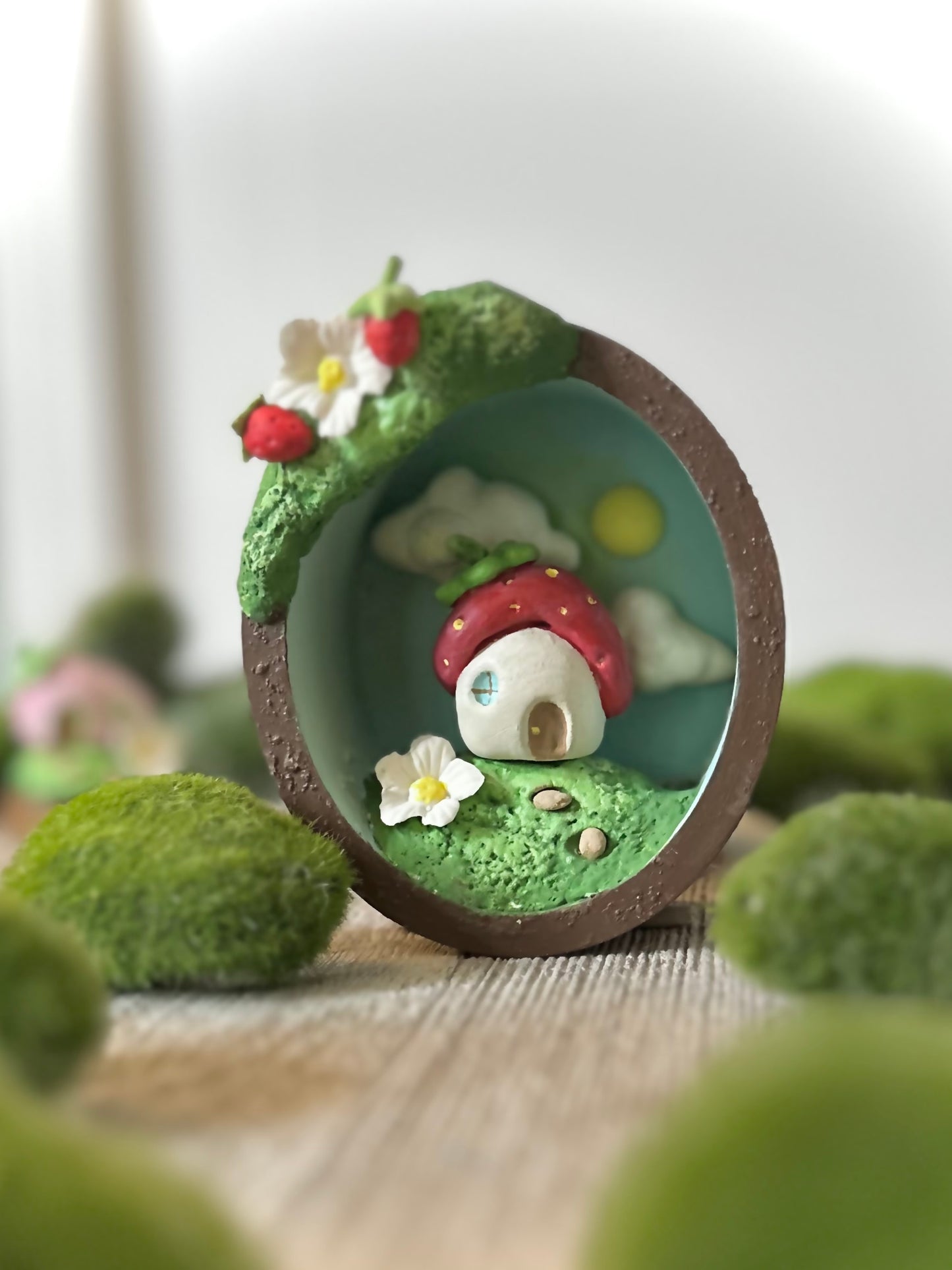 Strawberry house 4 inch Wall Hanging