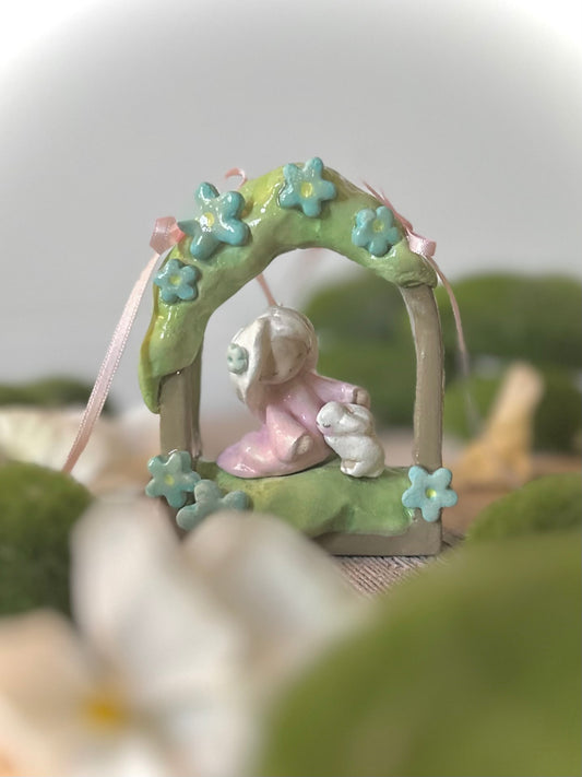 Innocence 3 inch  clay wall hanging