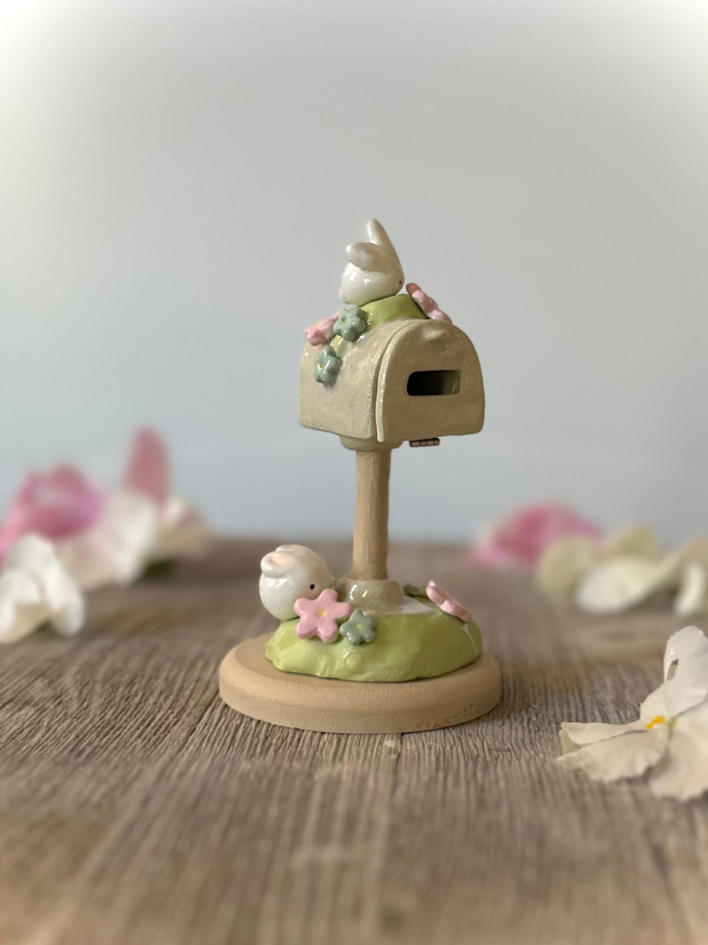 Spring Messaged Mail Box  Original Clay figurine