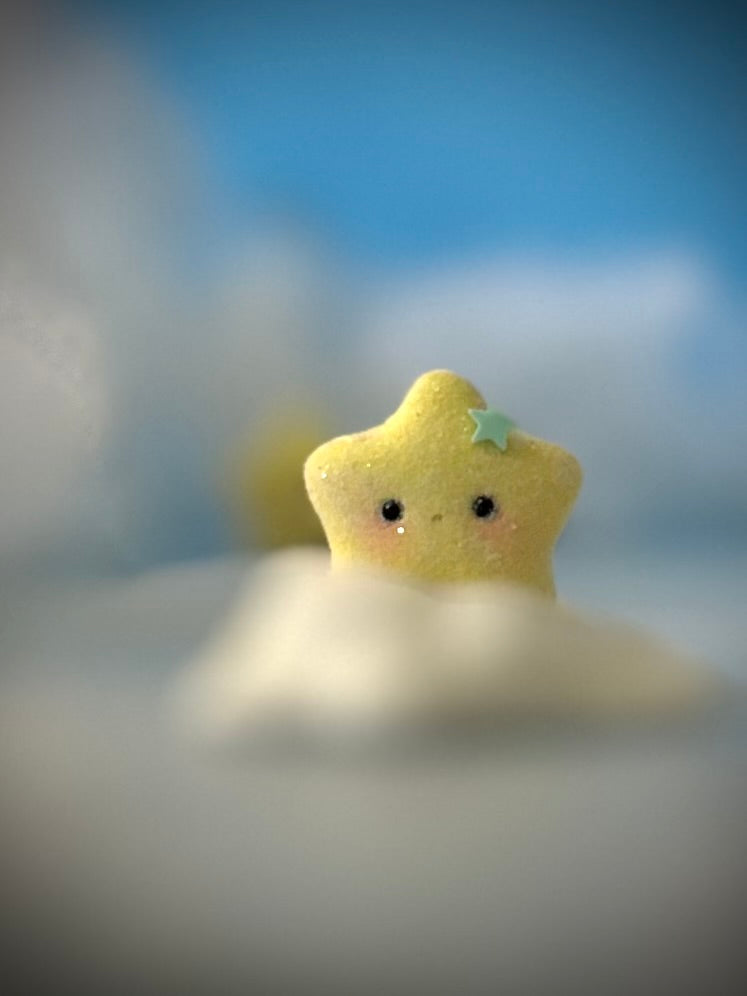 Preorder Little Wisher 2 inch Flocked Figurine with Flocked Cloud Base