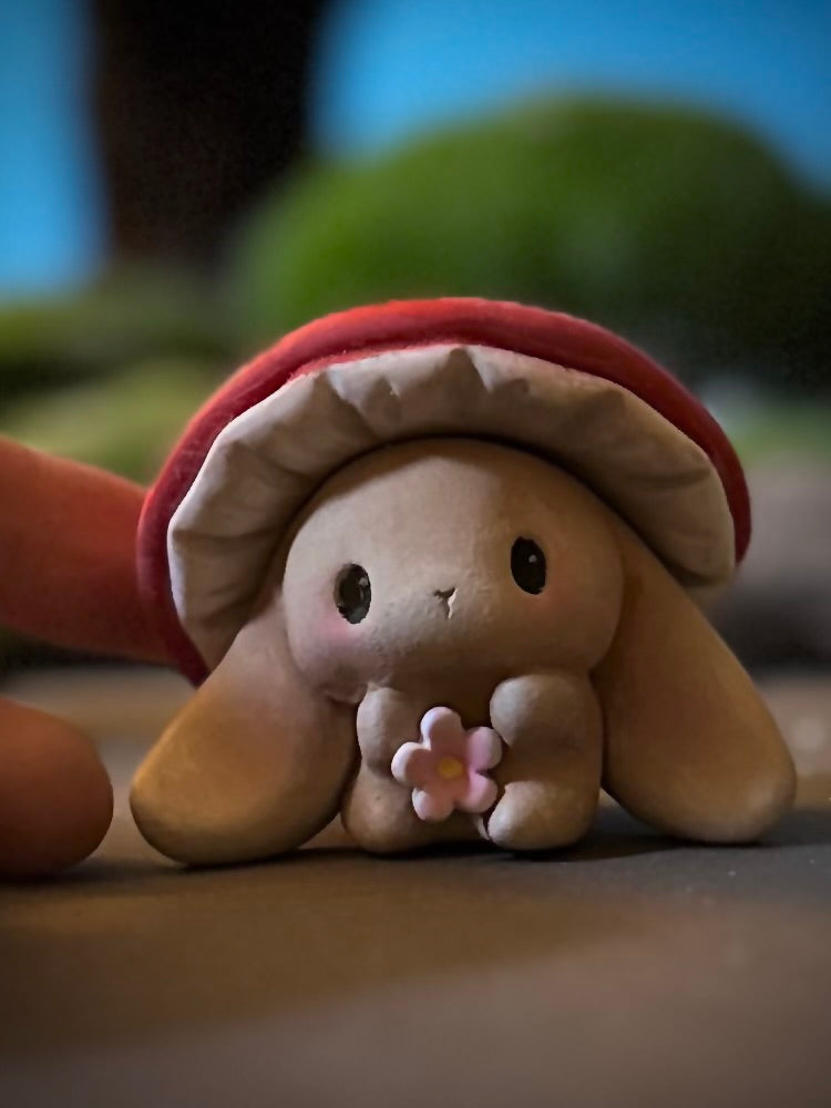 Preorder Mushroom Mover Bunny  2 inch figurine, art toy