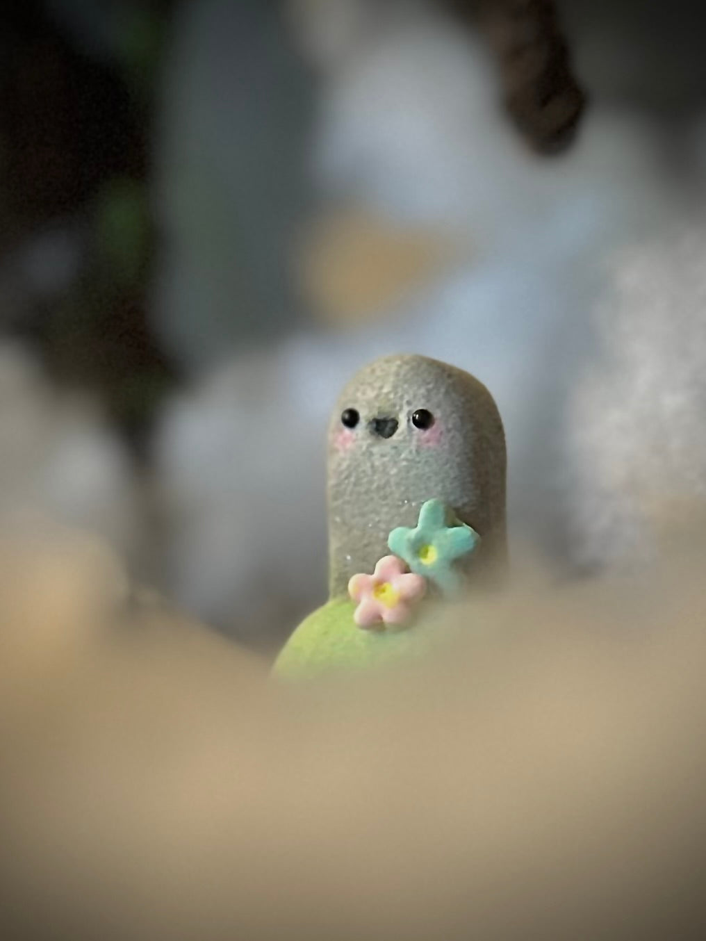 Tomby  2  inch flocked, clay figurine