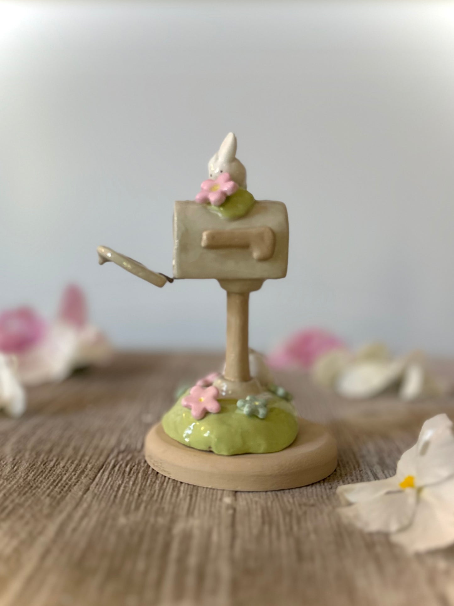 Spring Messaged Mail Box  Original Clay figurine