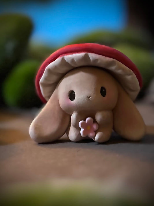 Preorder Mushroom Mover Bunny  2 inch figurine, art toy