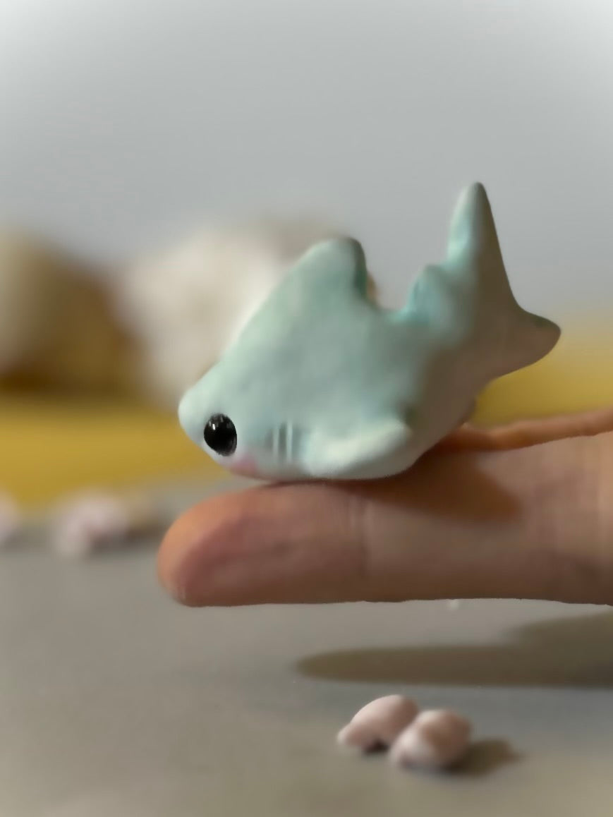 Preorder Rainbow BB Shark  1.5 inch figurine, art toy
