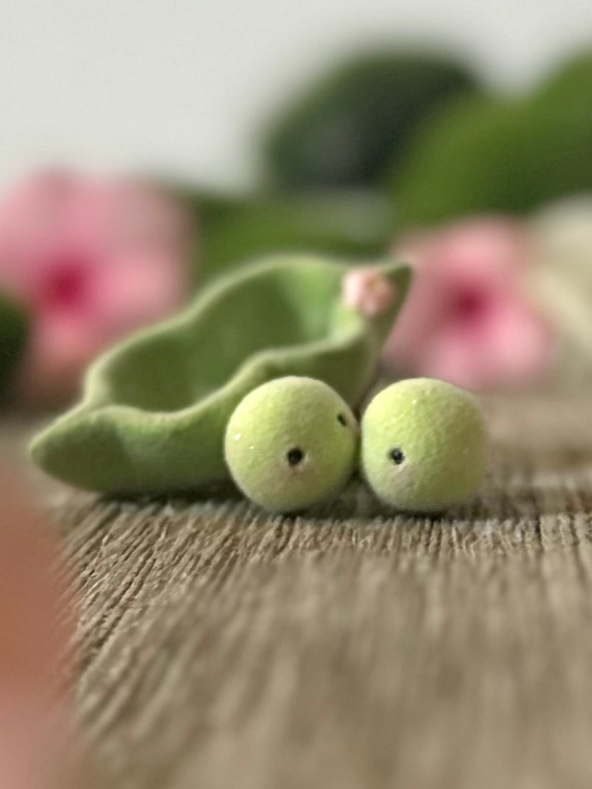 Preorder Sweet Peas   2 inch Flocked Figurine