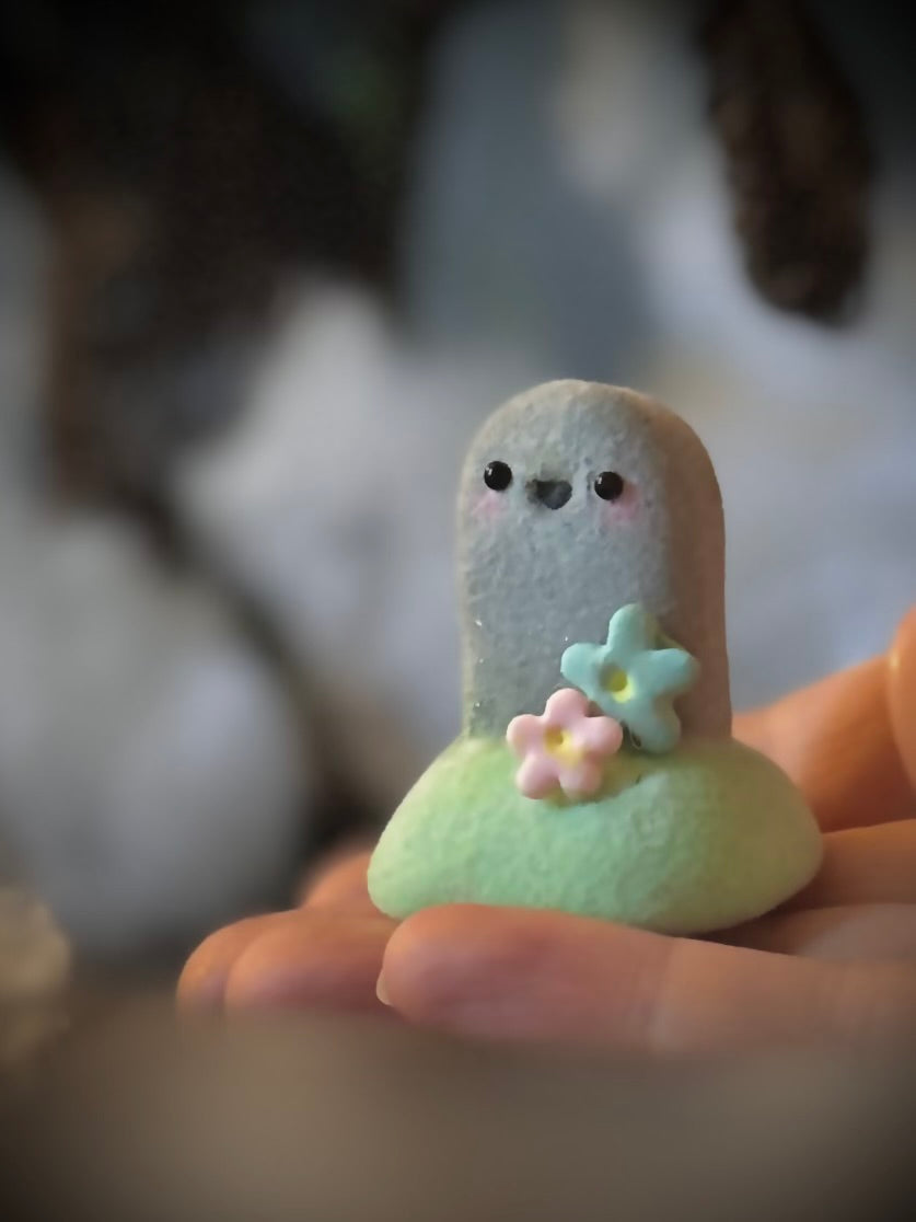 Tomby  2  inch flocked, clay figurine