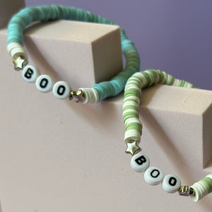 Boo Bracelets in Zombie Green and Bone White