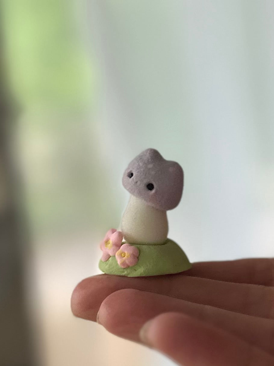 Preorder Itty Bitty Kitty Shroom 1 inch Flocked Figurine