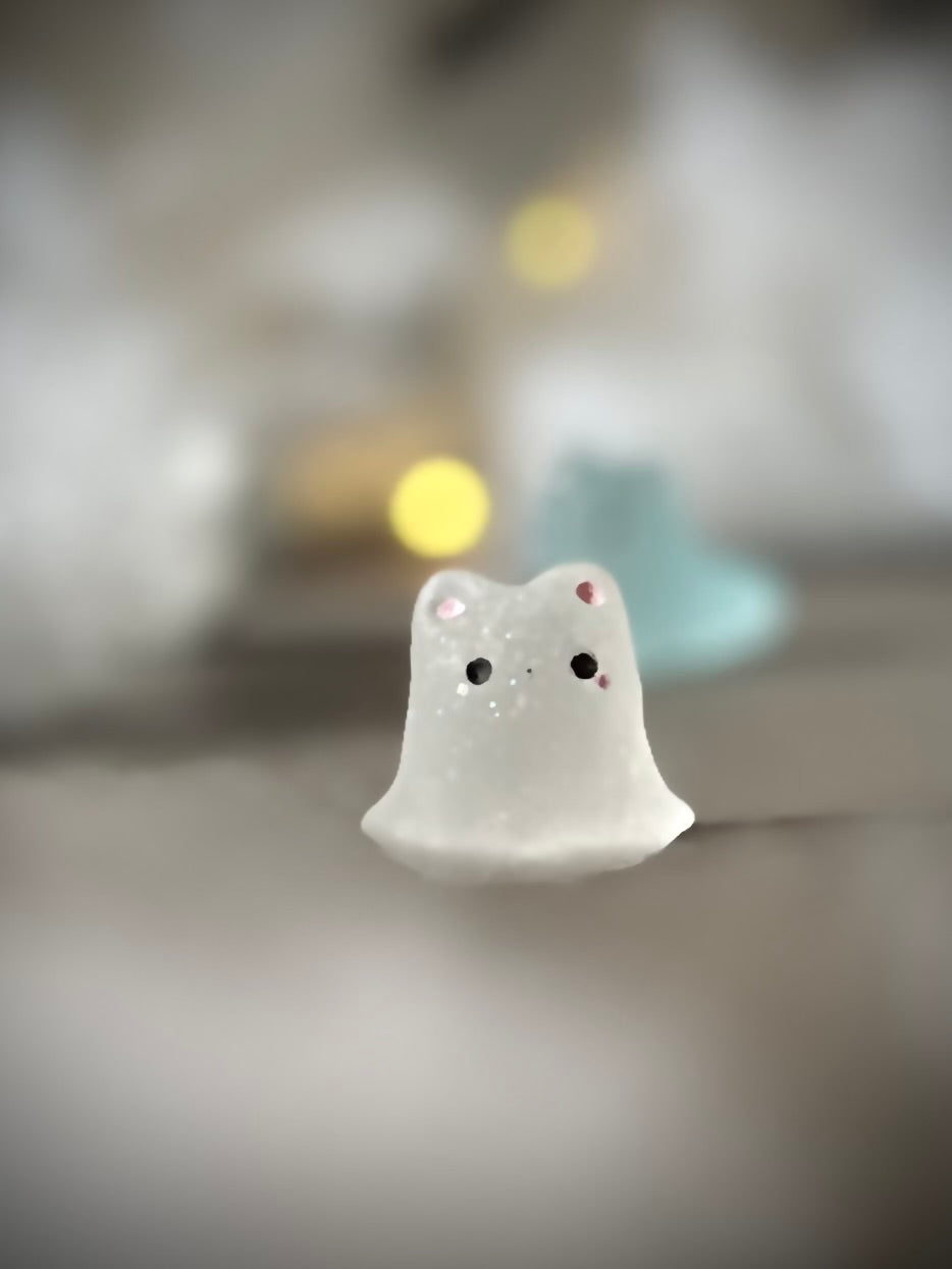 Preorder Family Set of all four Mini Ghost Kitty Blind Bag  1 inch figurine, art toy