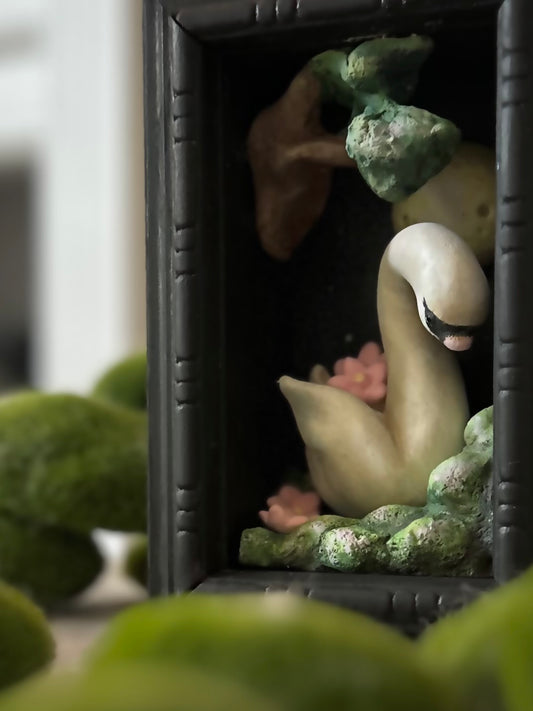 Harvesting Lotus Blossoms  4x6 inch Story Box Wall Hanging