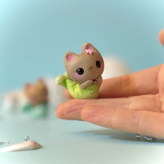 Green Purr Maid 1.5 inch original Figurine