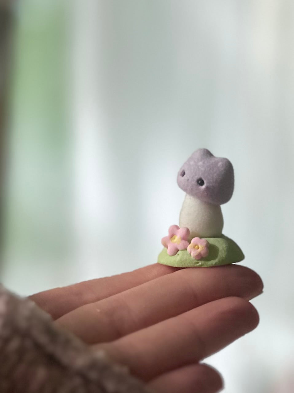 Preorder Itty Bitty Kitty Shroom 1 inch Flocked Figurine