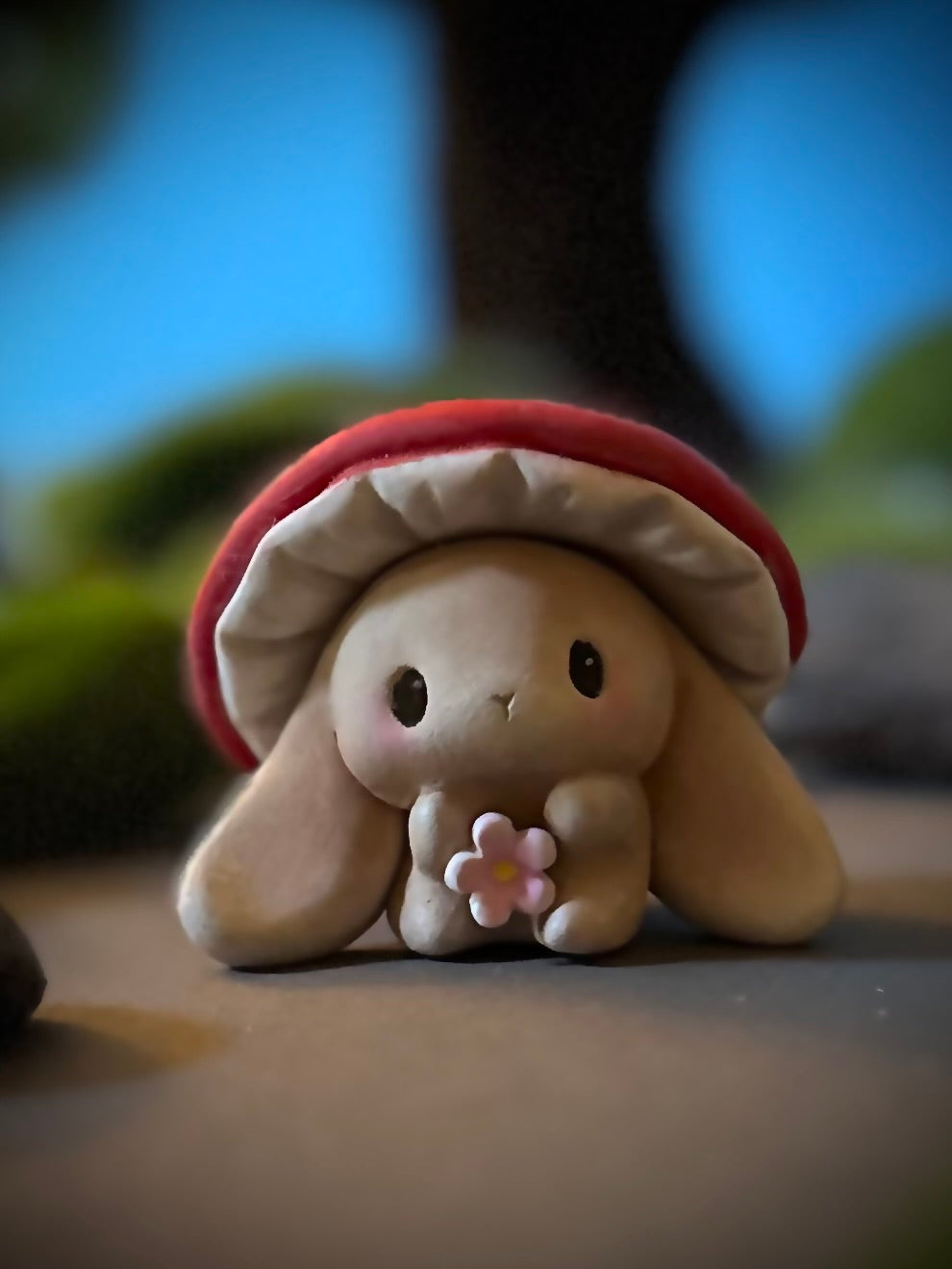 Preorder Mushroom Mover Bunny  2 inch figurine, art toy