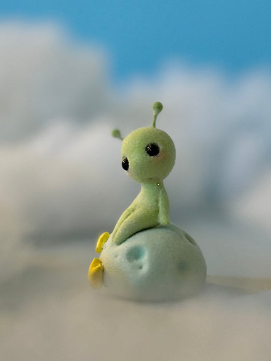 Preorder Little Green Alien 2.75 inch Flocked Figurine