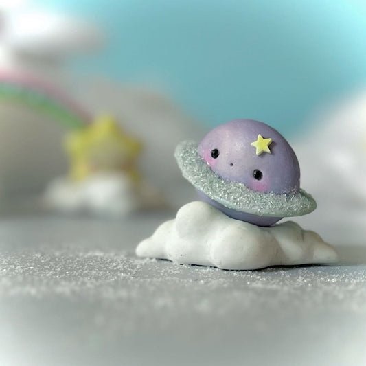 Pre Order Happy Little Planet 2 inch figurine on Cloud Base.