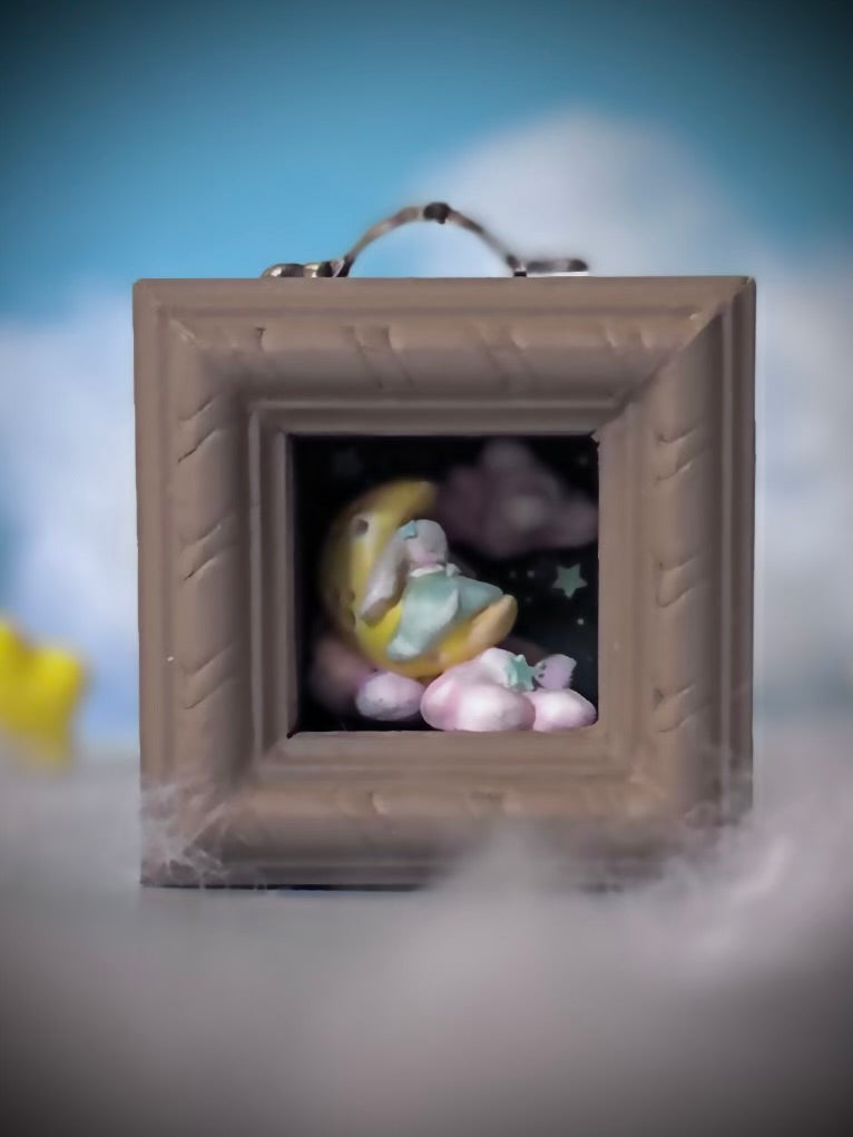 MINI Moon Nap  2x2 inch Story Box Wall Hanging