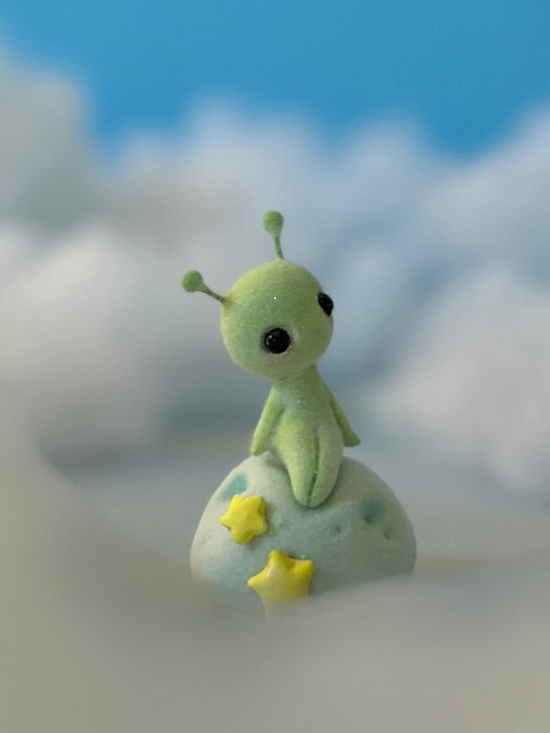 Preorder Little Green Alien 2.75 inch Flocked Figurine