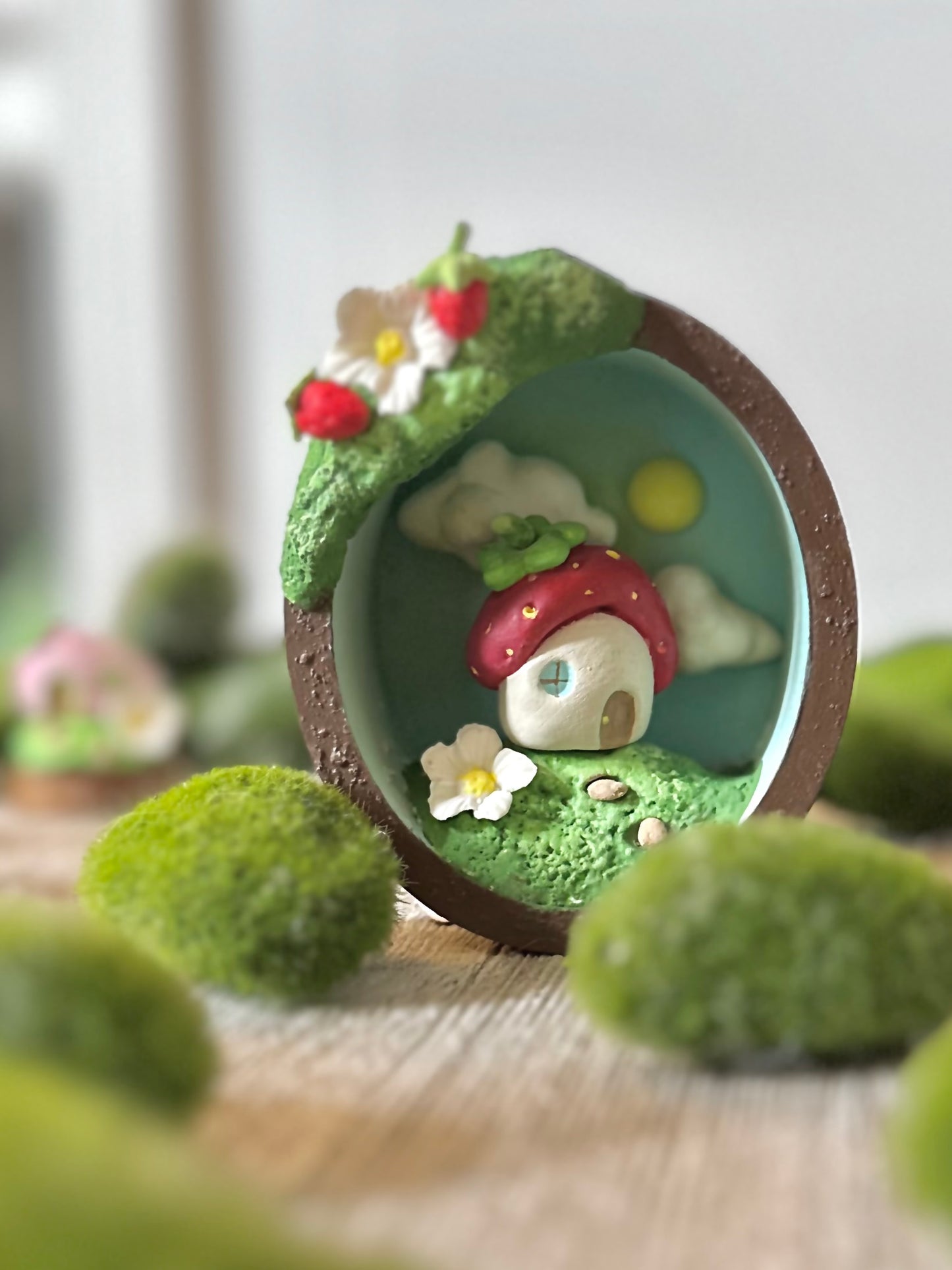 Strawberry house 4 inch Wall Hanging