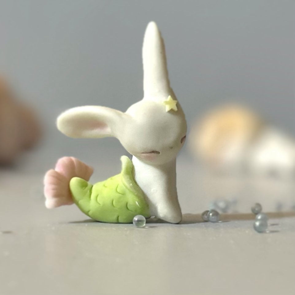 Green MerBun 2inch original Figurine