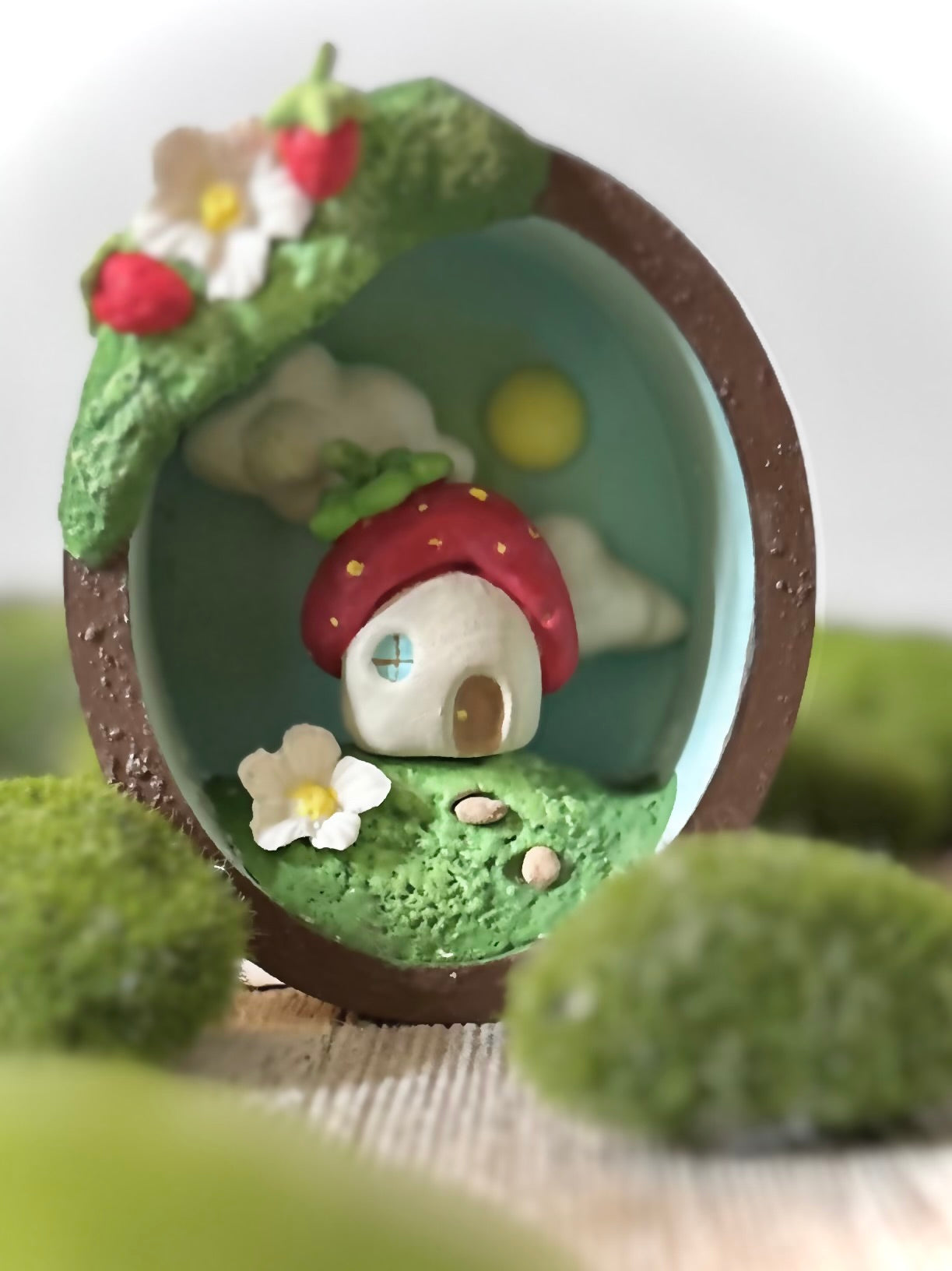 Strawberry house 4 inch Wall Hanging