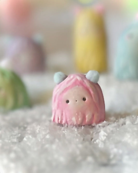 Preorder Baby Pink Warm Fuzzy 1 inch figurine, art toy