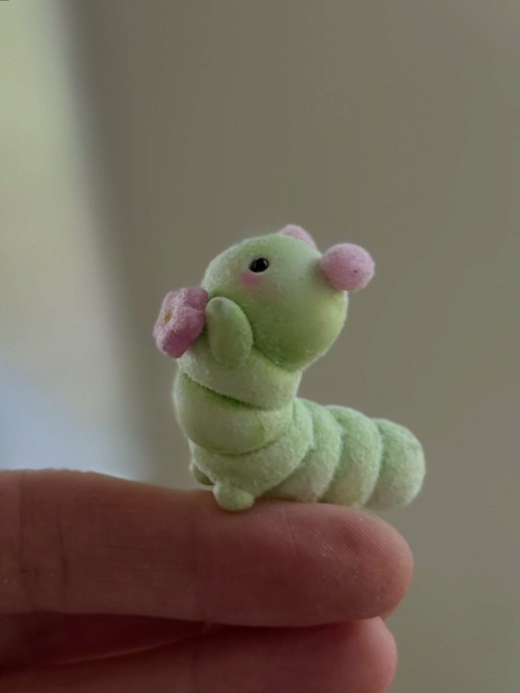 Fuzzipillar  2 inch Flocked Figurine