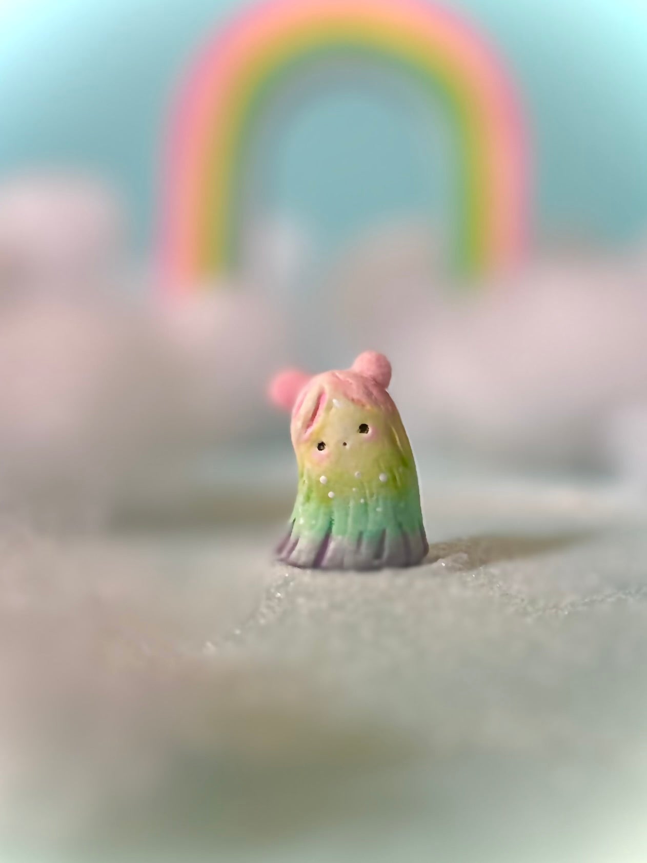 Preorder Rainbow Warm Fuzzy 1.5 inch figurine, art toy