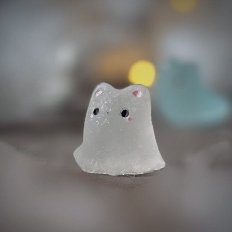 Preorder Family Set of all four Mini Ghost Kitty Blind Bag  1 inch figurine, art toy