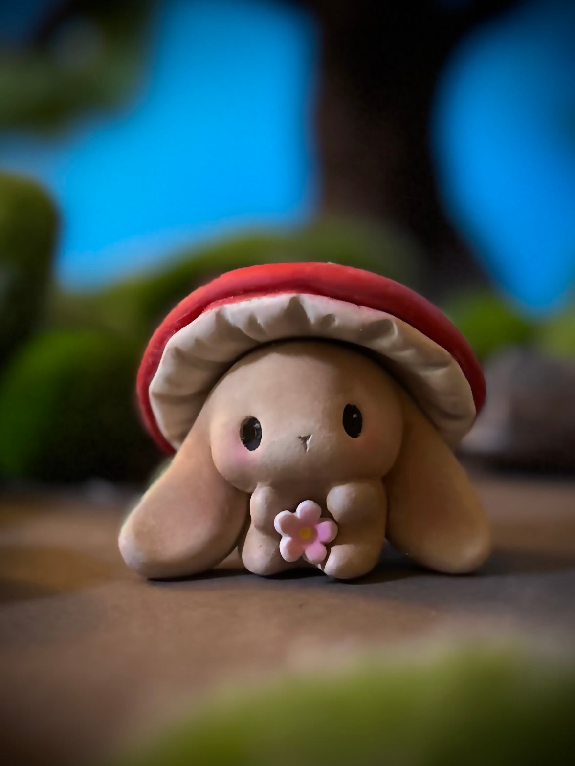 Preorder Mushroom Mover Bunny  2 inch figurine, art toy