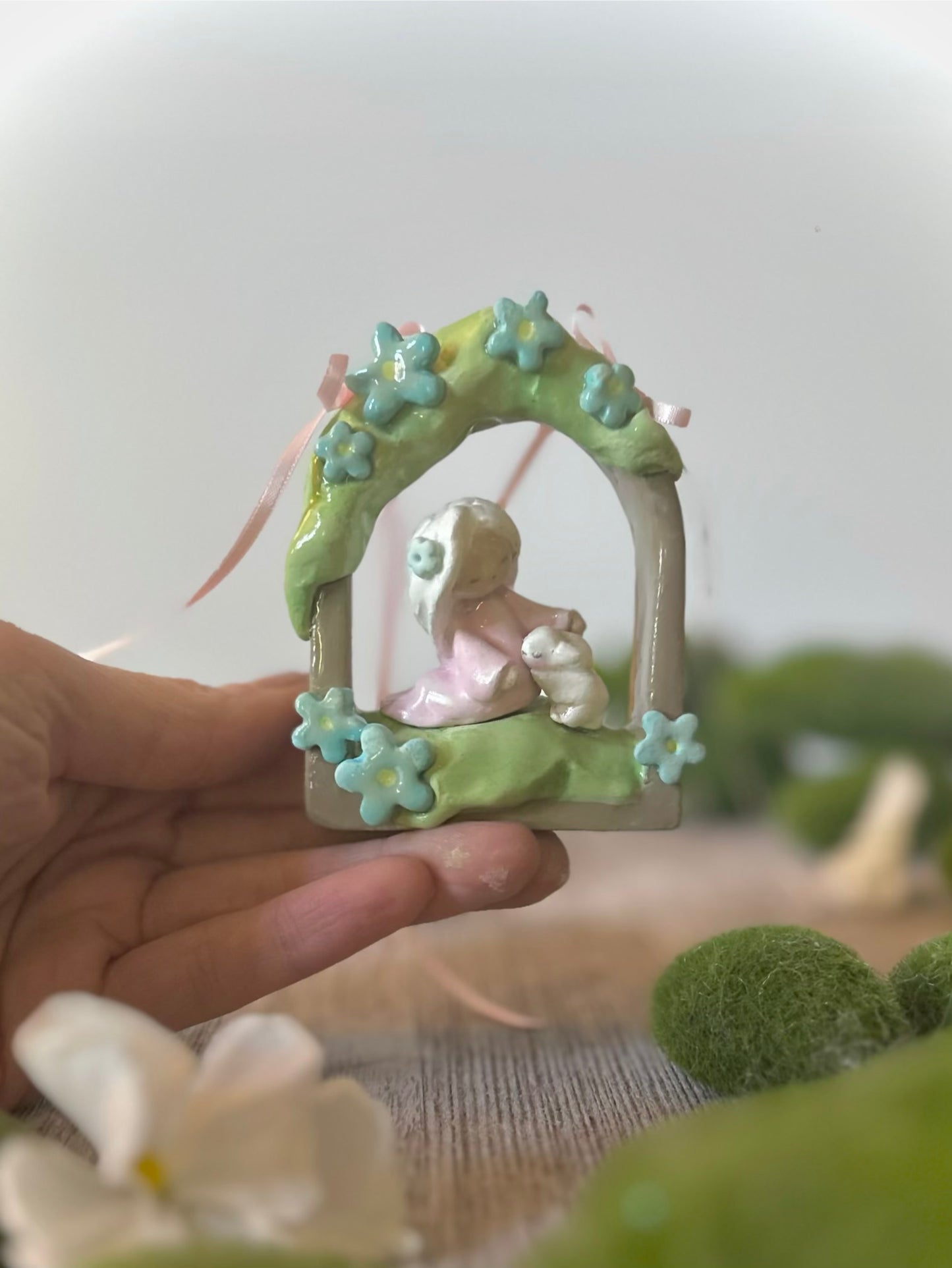 Innocence 3 inch  clay wall hanging