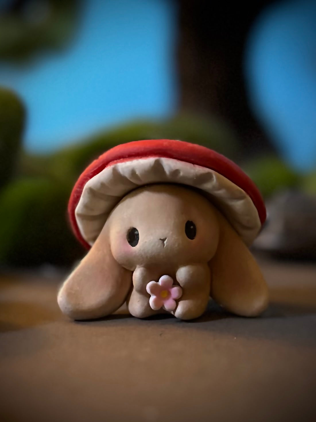 Preorder Mushroom Mover Bunny  2 inch figurine, art toy