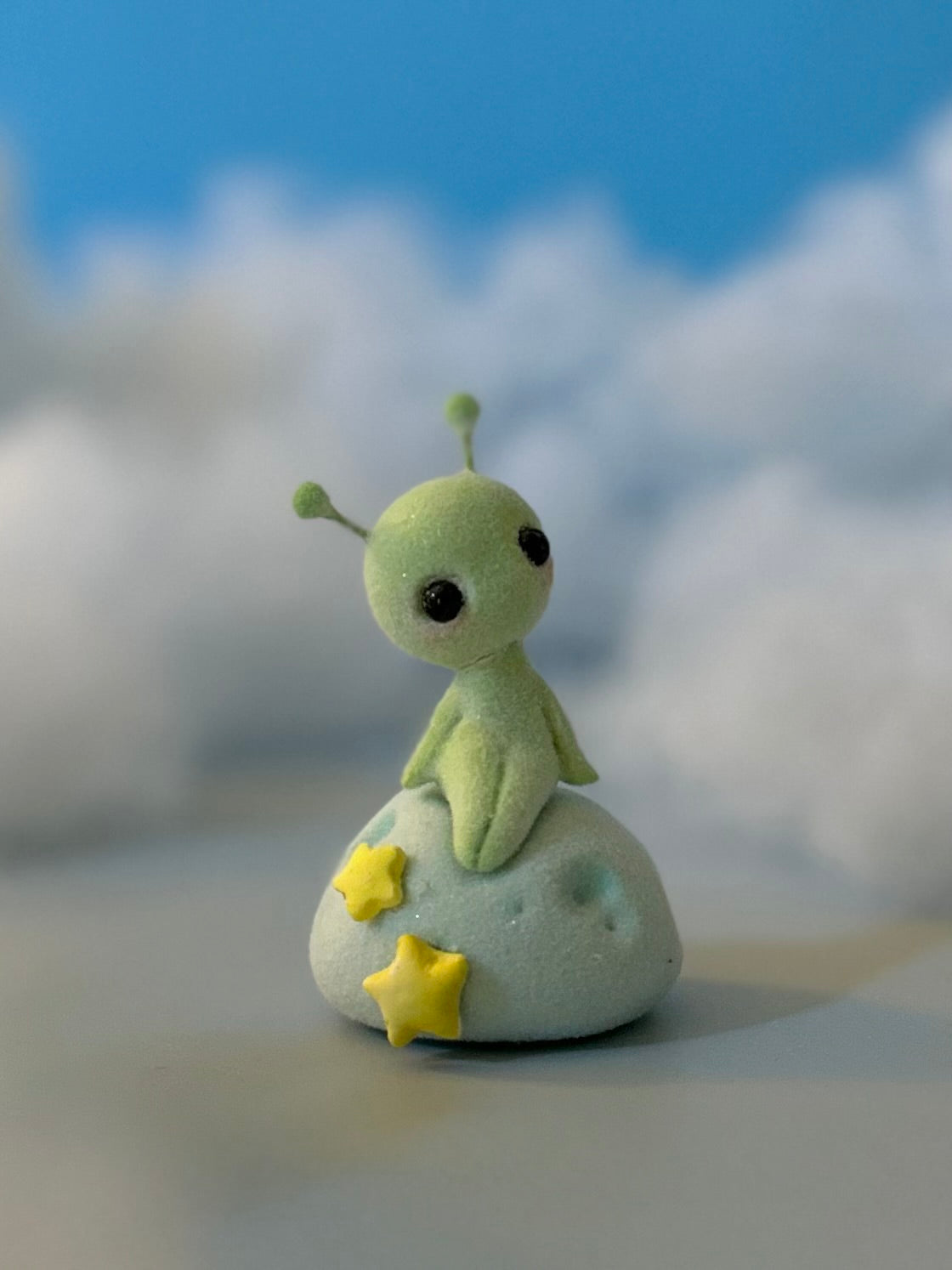Preorder Little Green Alien 2.75 inch Flocked Figurine