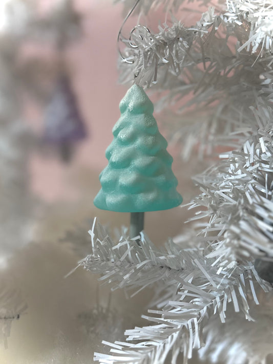 PREORDER Teal Blue Wishing Tree 3 inch resin ornament