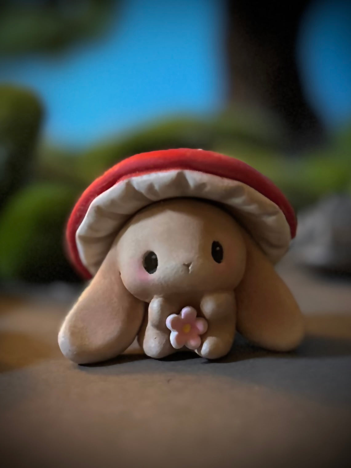 Preorder Mushroom Mover Bunny  2 inch figurine, art toy