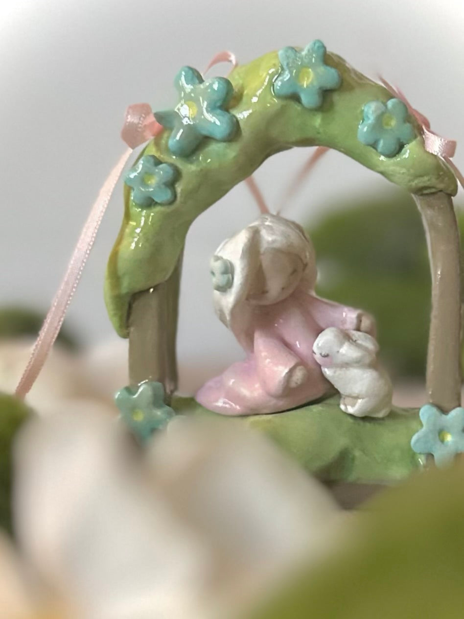 Innocence 3 inch  clay wall hanging