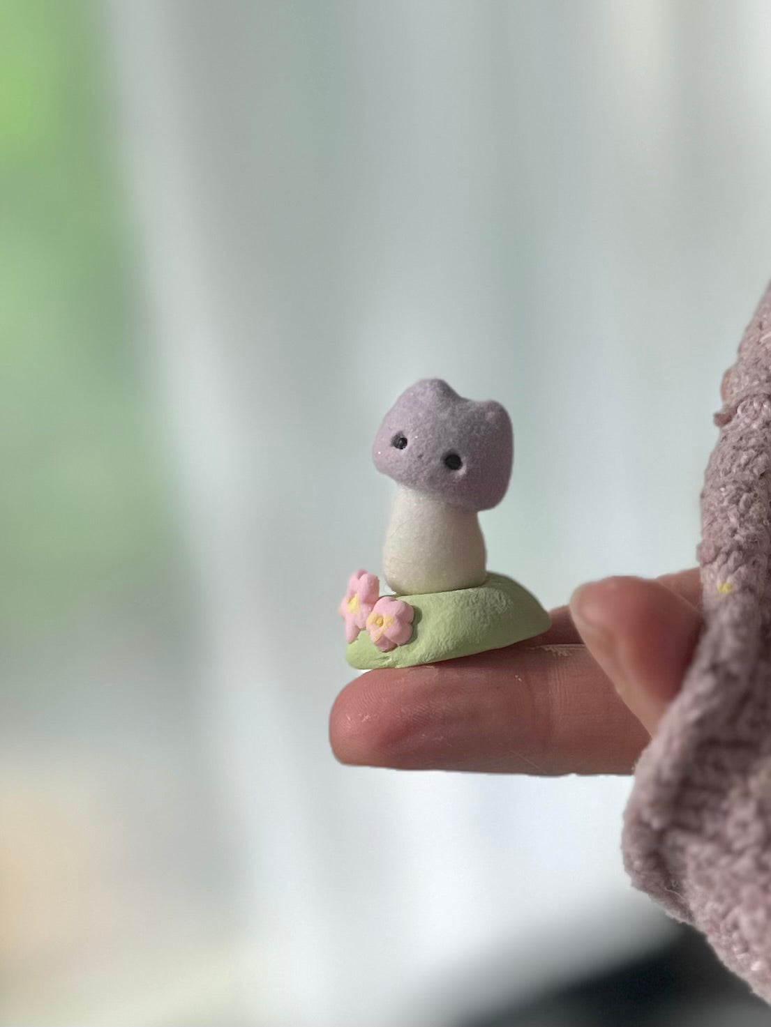 Preorder Itty Bitty Kitty Shroom 1 inch Flocked Figurine