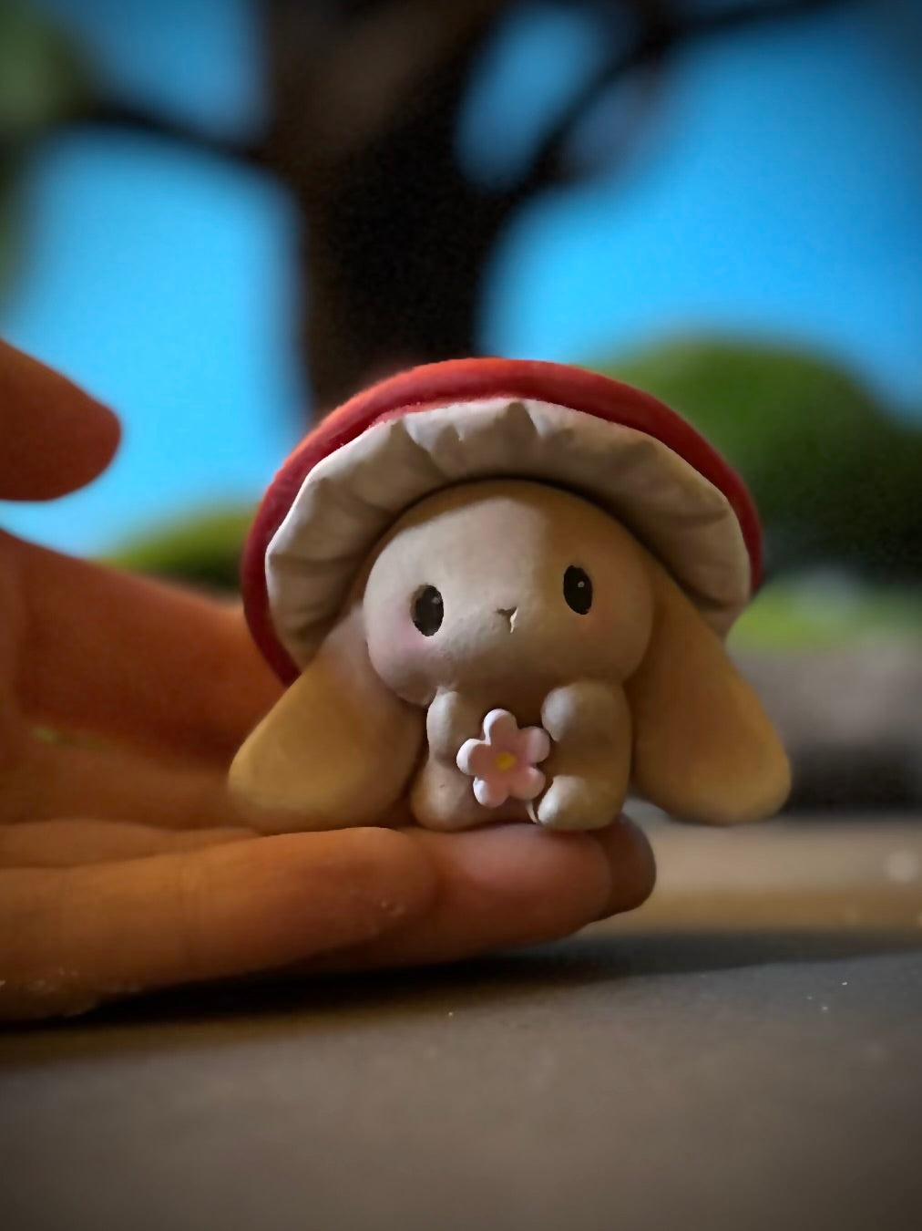 Preorder Mushroom Mover Bunny  2 inch figurine, art toy