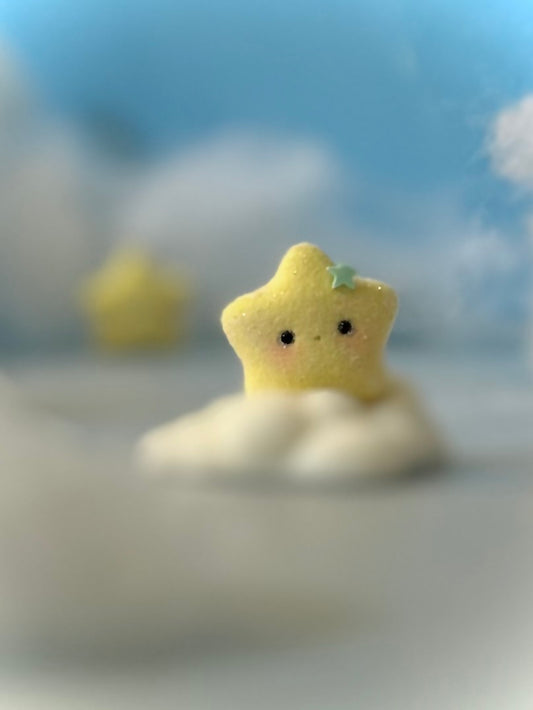 Preorder Little Wisher 2 inch Flocked Figurine with Flocked Cloud Base