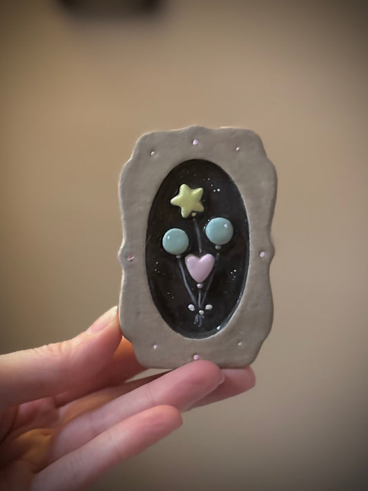 Balloons handmade clay Mini Wall Hanging 2.5x3.5