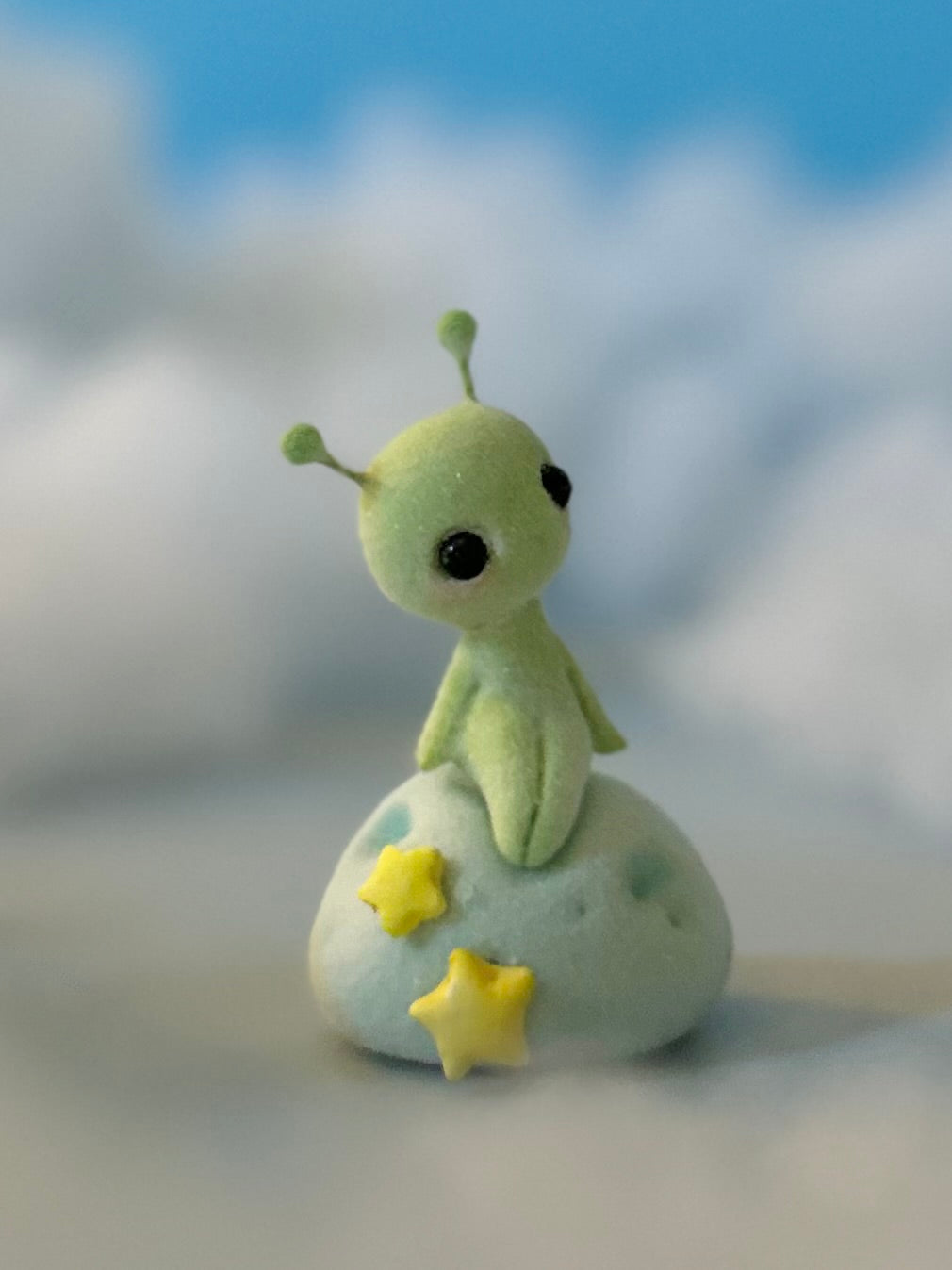 Preorder Little Green Alien 2.75 inch Flocked Figurine