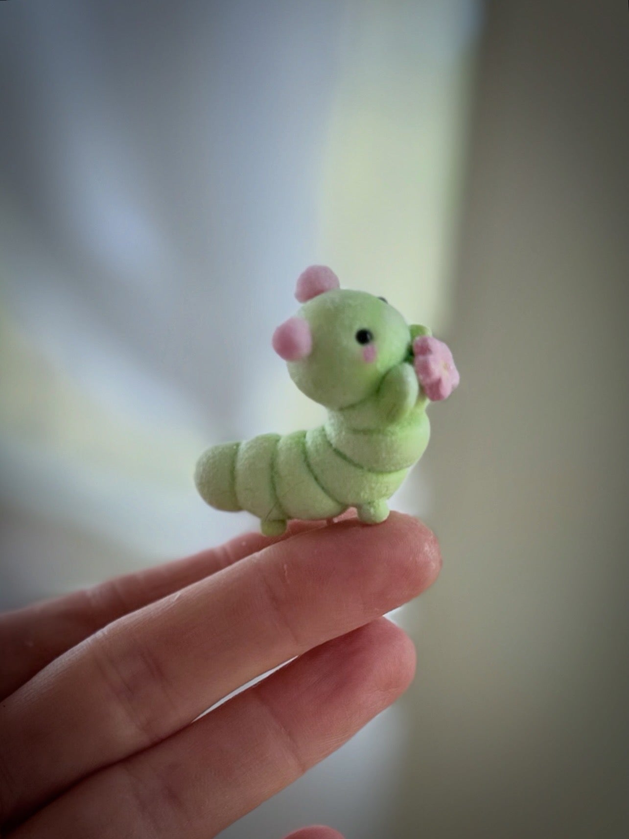 Fuzzipillar  2 inch Flocked Figurine