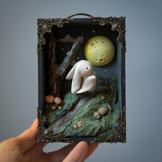 Ghost Bunny 5x4 inch Story Box