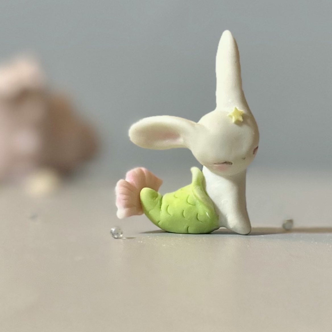 Green MerBun 2inch original Figurine