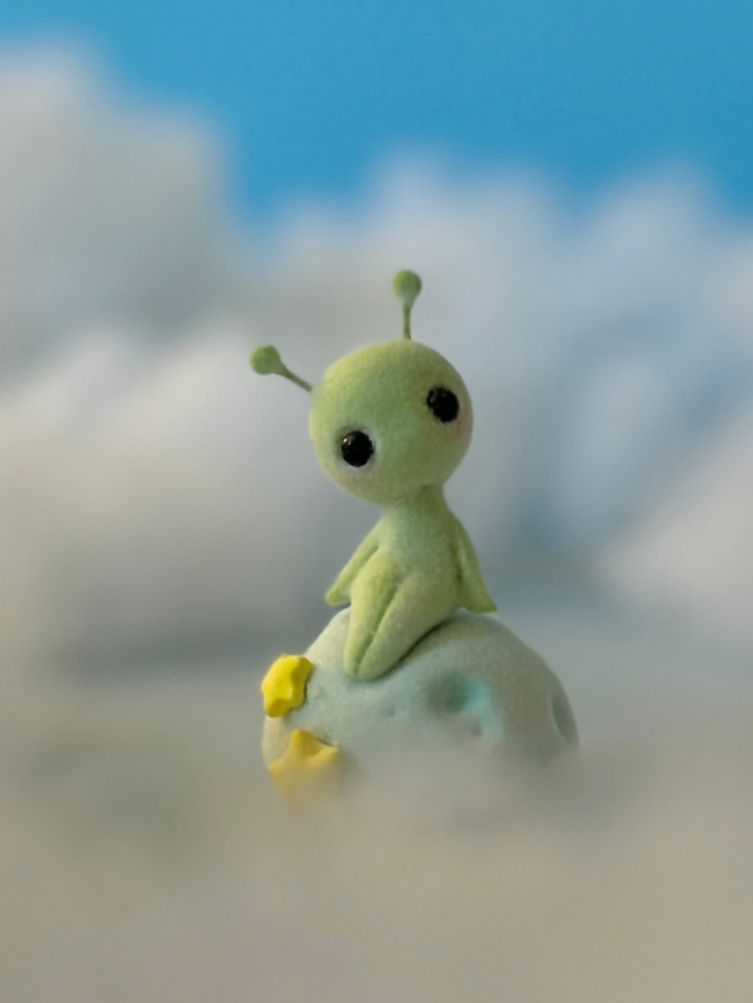 Preorder Little Green Alien 2.75 inch Flocked Figurine